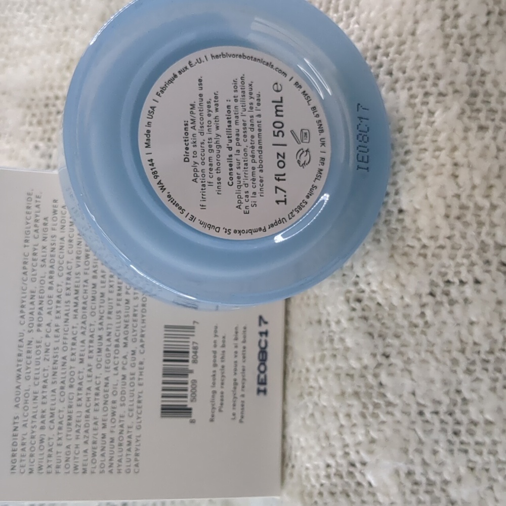 HERBIVORE Botanicals AQUARIUS Pore Purifying Clarity Cream, 50ml/1.7fl oz - Picture 3 of 11